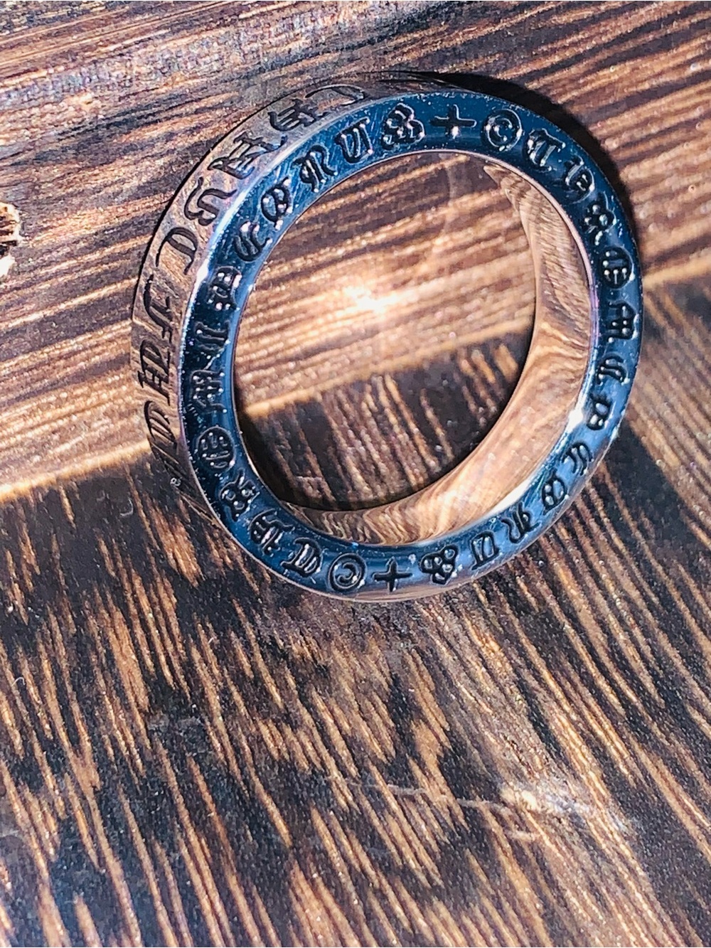 Chrome Hearts NYC F**k Y*u Engraved Band Ring Unisex Size 8